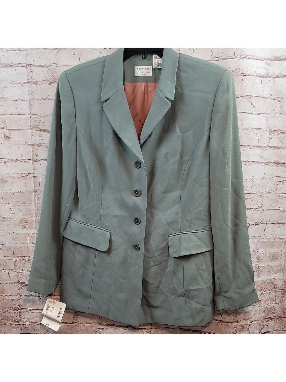 preview collection stylish lily green blazer jacket size 14P nwt new